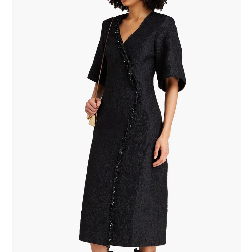 GANNI Midi Wrap Dress